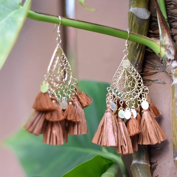 Clay Tassel Earrings - Picture 2 of 3